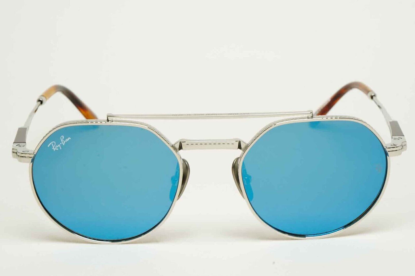 Ray-Ban Sunglasses Jack II Titanium Mirror Blue Silver Grey RB 8265 3139/O4 51mm
