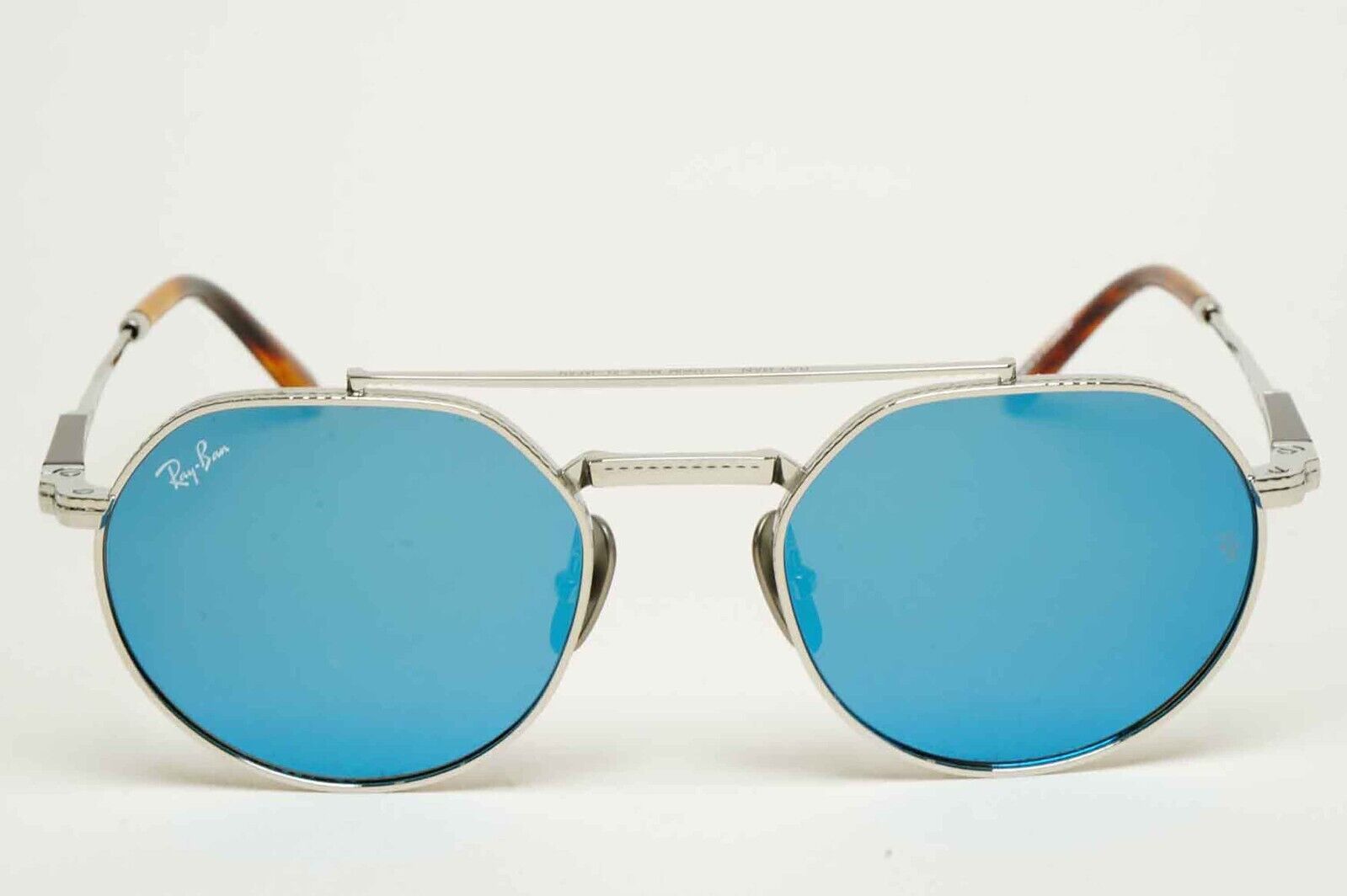 Ray-Ban Sunglasses Jack II Titanium Mirror Blue Silver Grey RB 8265 3139/O4 51mm