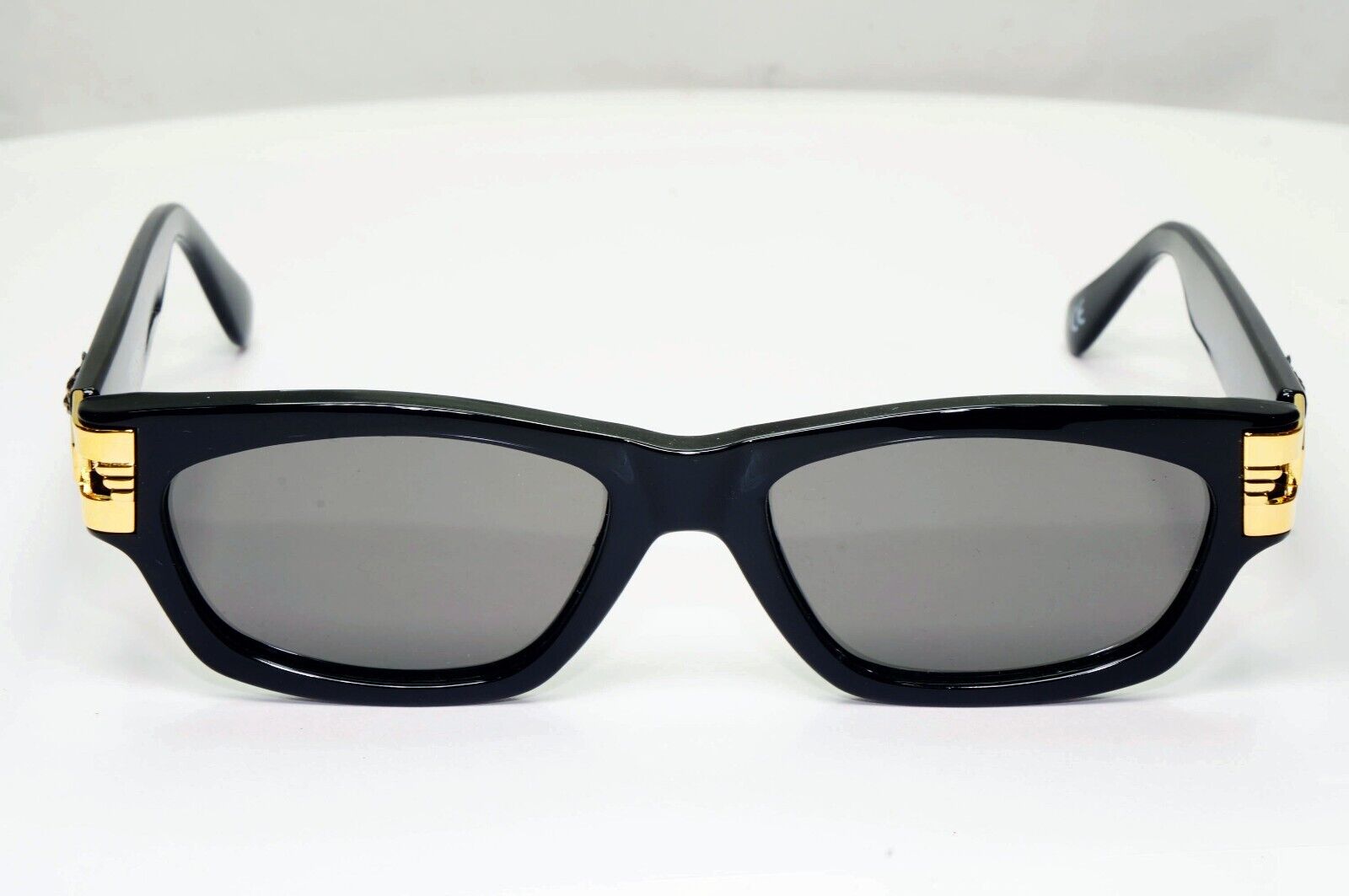 Versus by Gianni Versace 1996 Sunglasses Gold Silver Lion Black MOD E29 COL G52
