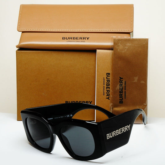 Burberry Sunglasses Madeline Black Oversized Square Large BE 4388-U 3001/87