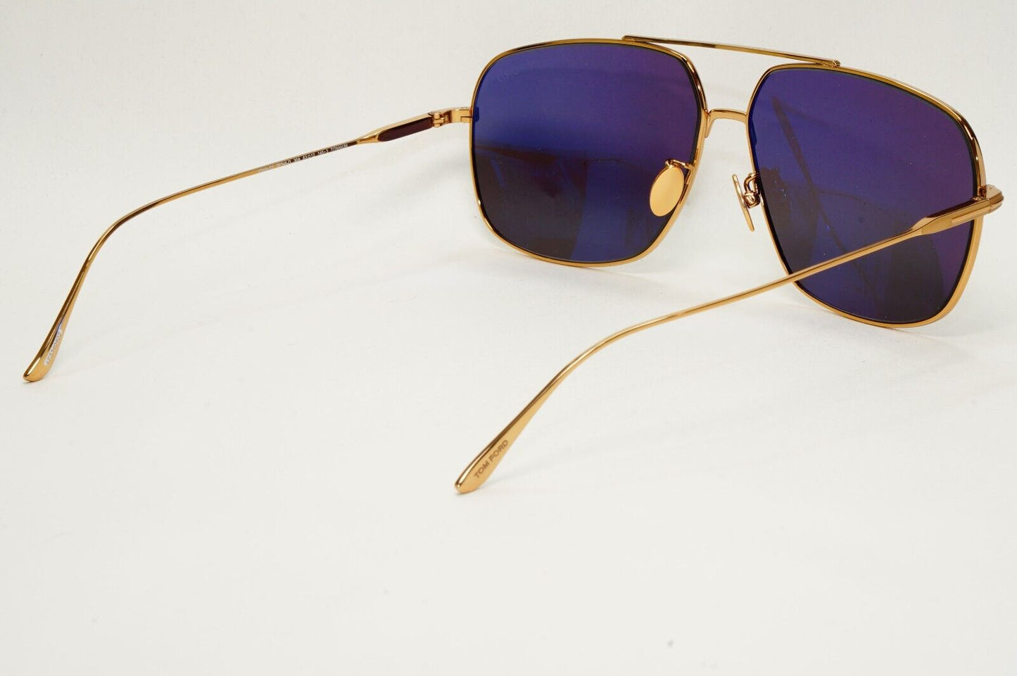 Tom Ford Sunglasses John-02 Titanium Gold Grey Pilot Navigator TF 746-D 30A 63mm