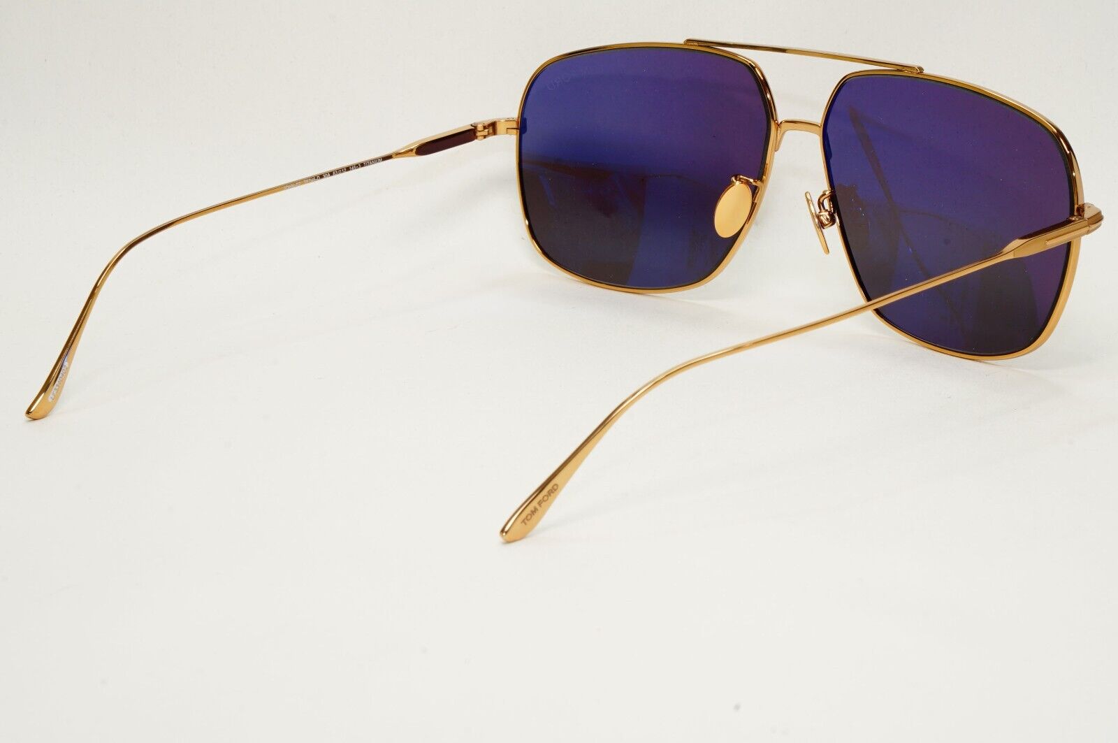 Tom Ford Sunglasses John-02 Titanium Gold Grey Pilot Navigator TF 746-D 30A 63mm