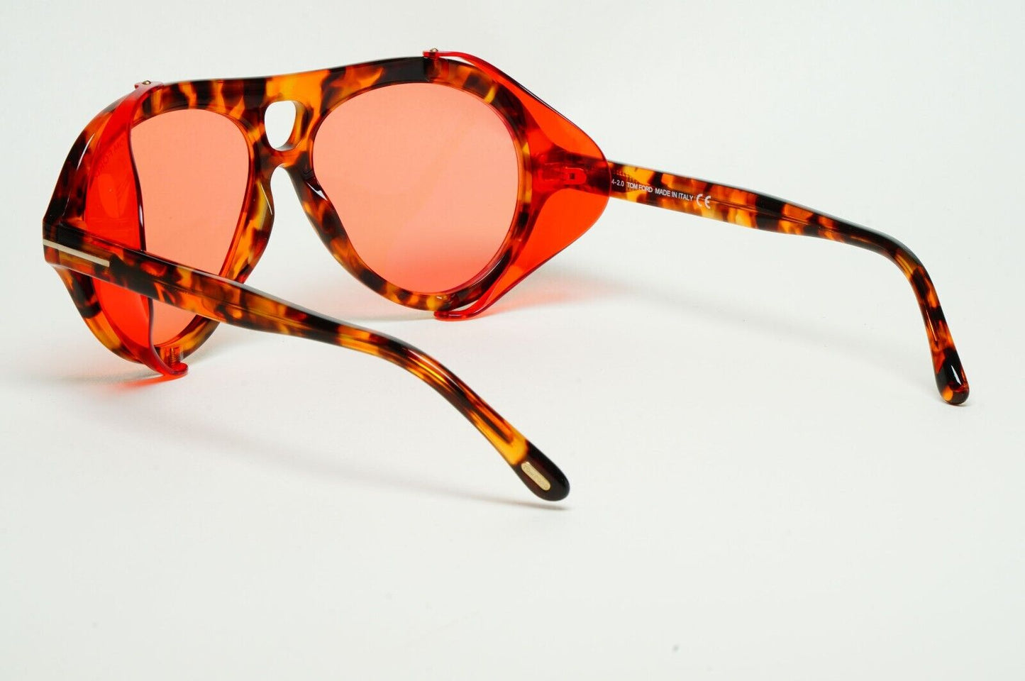 Tom Ford Sunglasses Neughman Brown Rose Red Rose Side Shields FT0882 TF 882 54S