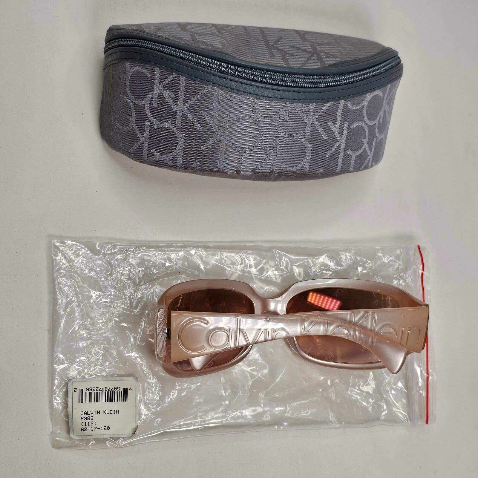 Calvin Klein Sunglasses 2005 Vintage Nude Beige Brown Unisex 838S 112 121124