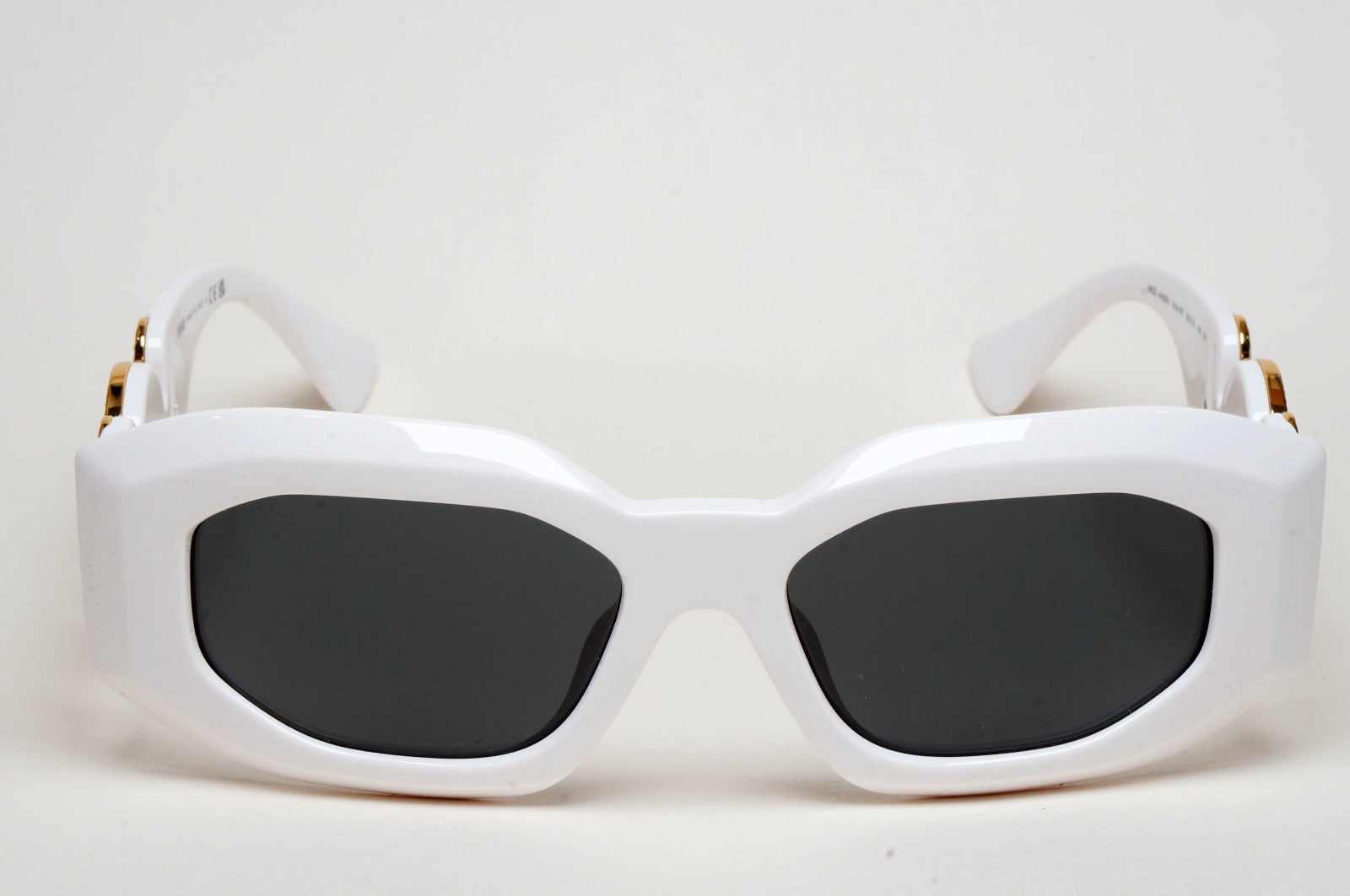 Versace Sunglasses Gold Medusa White Biggie Oversized Square MOD 4425U 314/87