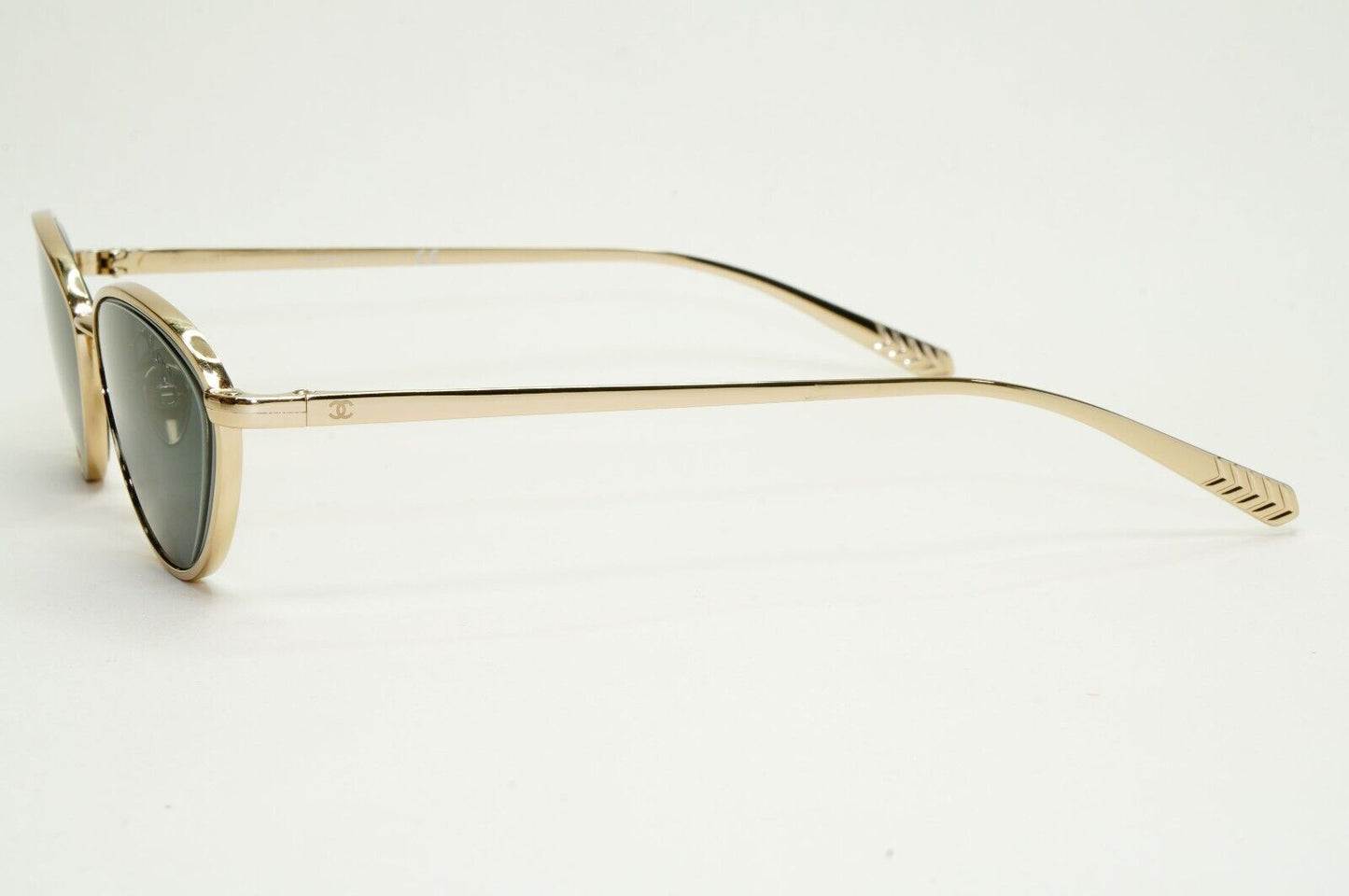 Chanel Sunglasses Gold Black Cat Eye Metal 4255 c.395/S4 55mm