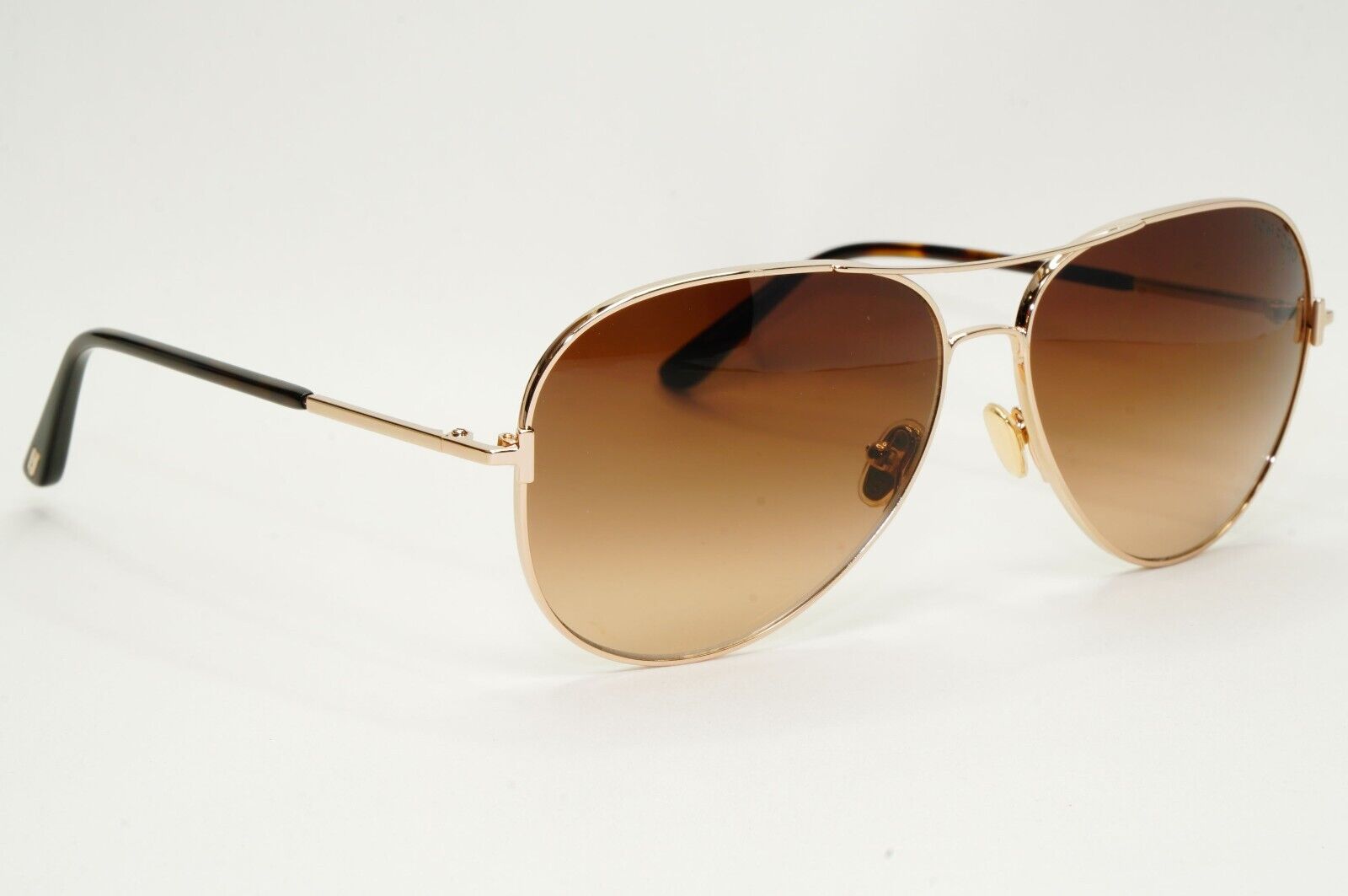 Tom Ford Sunglasses Clark Gold Pilot Brown Gradient Metal FT0823 TF 823 28F [a]