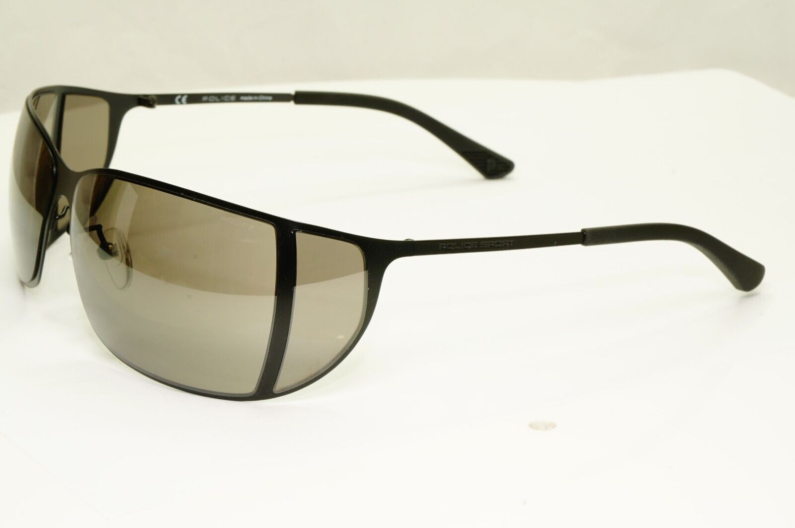 Police Sunglasses Side Window Black Brown Wrap Designer Mens SPL 533G COL 531X