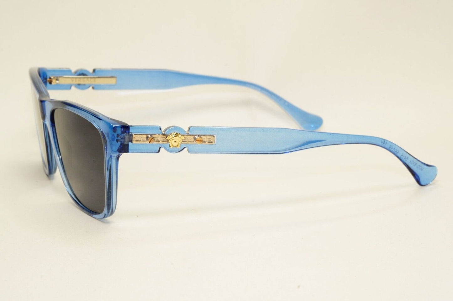 Versace Sunglasses Black Blue Transparent Gold Medusa Square MOD VE 3303 5415
