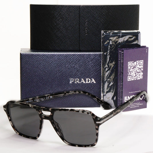 Prada Sunglasses Glass Lens Black Tortoise Navigator PR20YS SPR 20Y 19A-09C 55mm
