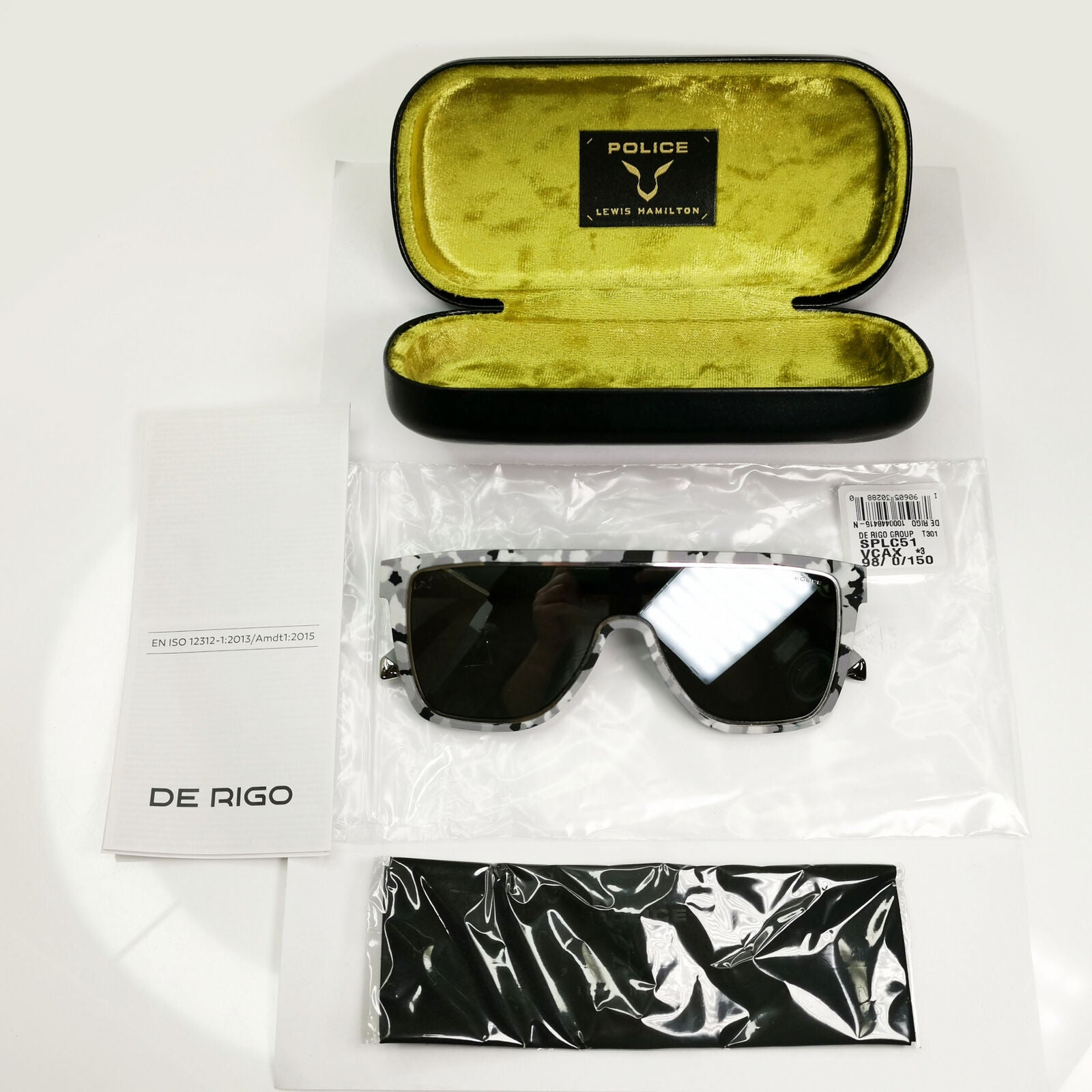 Police Lewis Hamilton F1 Sunglasses Grey Mirror Camouflage SPL C51 COL VCAX 23