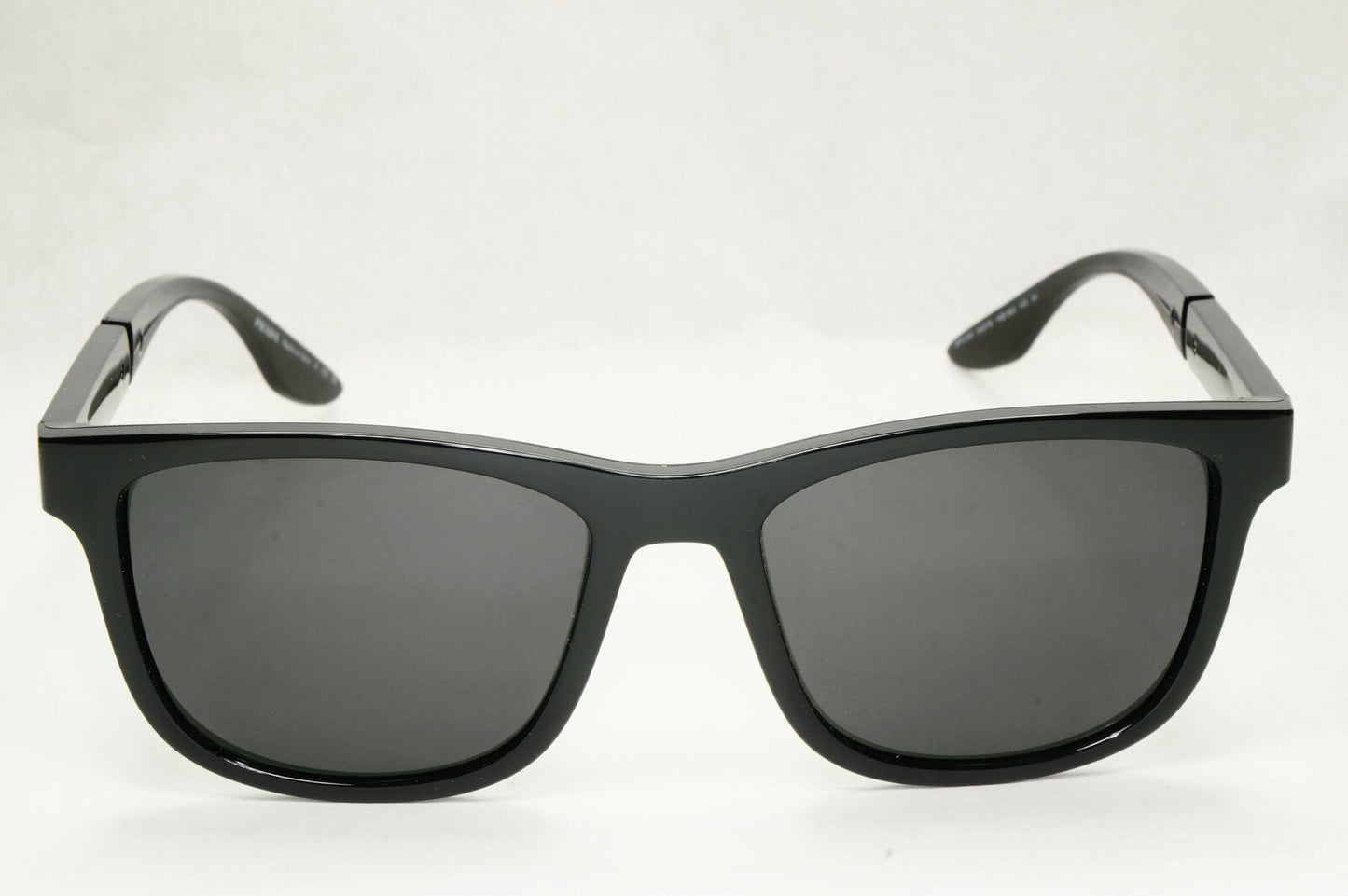 Prada Sunglasses Black Square Glossy Red Stripe PS04XS SPS 04X 1AB-5S0 54mm