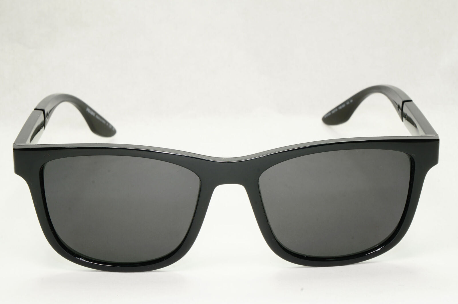 Prada Sunglasses Black Square Glossy Red Stripe PS04XS SPS 04X 1AB-5S0 54mm