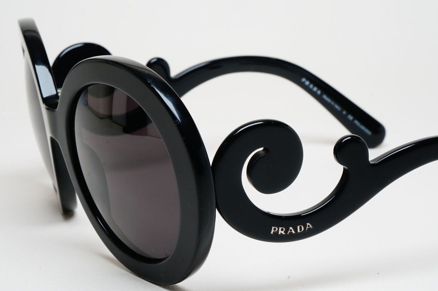 Prada Sunglasses Baroque Swirl Round Black PR27NS SPR 27N 1AB-5W1 060125