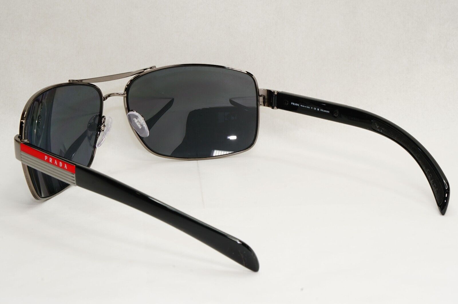 Prada Sunglasses Polarised Navigator Gunmetal Black PS54IS SPS 54I 5AV-5Z1 [a]