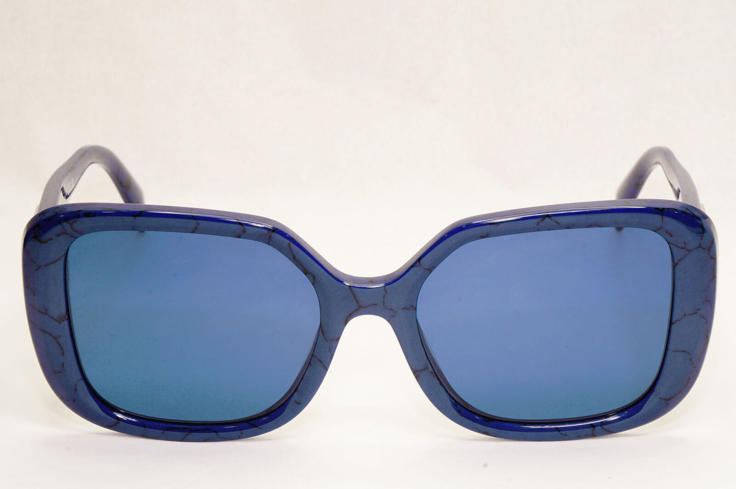 Prada Sunglasses Blue Triangle Symbole Marble Square PR10ZV VPR 10Z 18D-1O1 53mm
