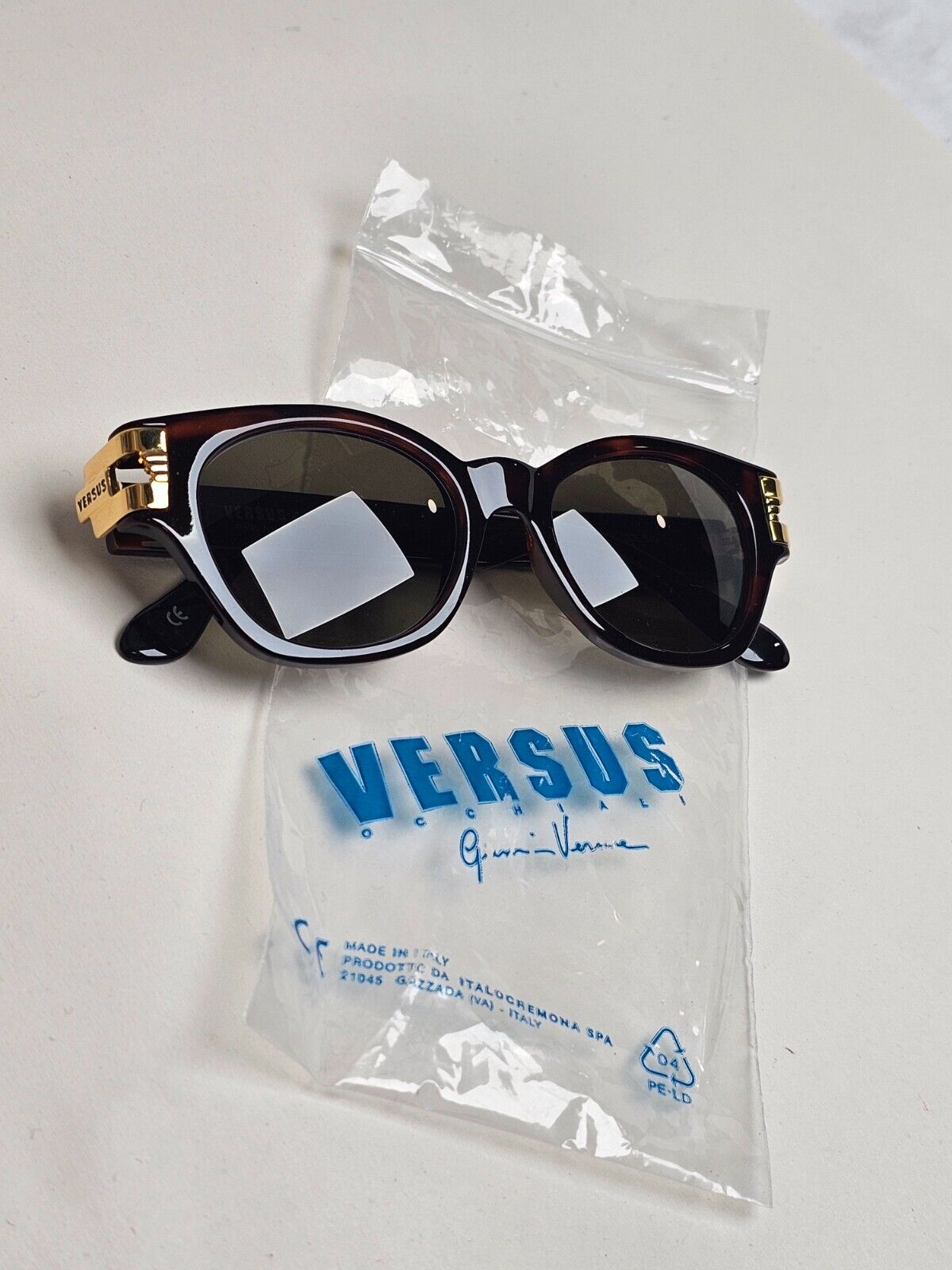 Versus Sunglasses 1996 by Gianni Versace Vintage Brown Gold MOD E28 COL 649