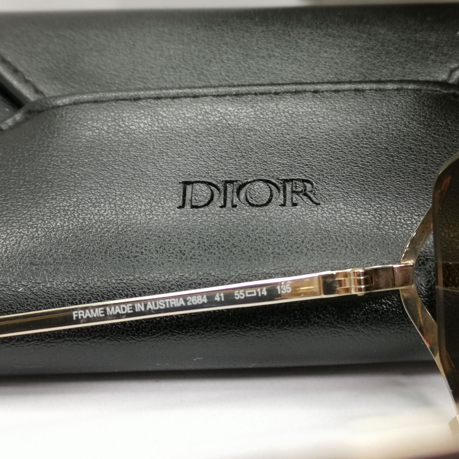 Dior 1990s Austria Sunglasses Vintage Metal Brown Gold Square 2684 41 190123