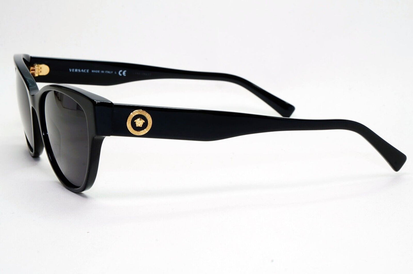 Versace Sunglasses Black Gold Medusa Cat Eye MOD VE 3287 GB1 53mm