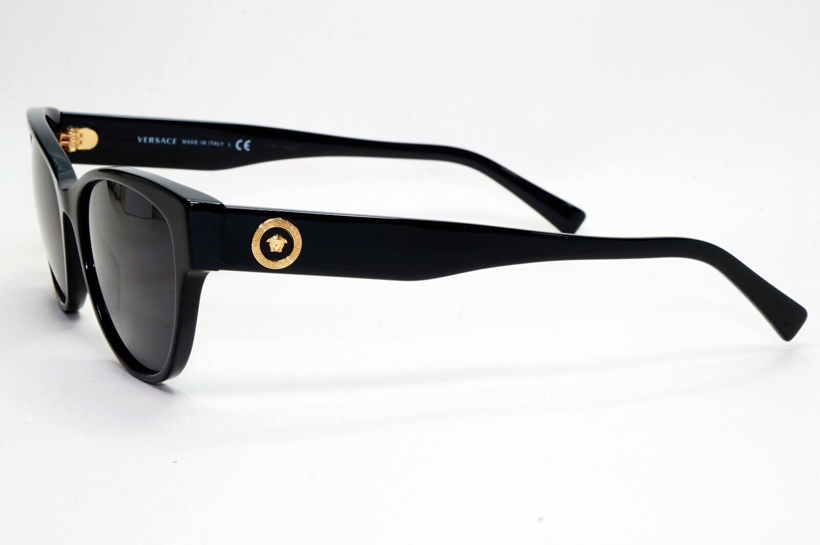 Versace Sunglasses Black Gold Medusa Cat Eye MOD VE 3287 GB1 53mm