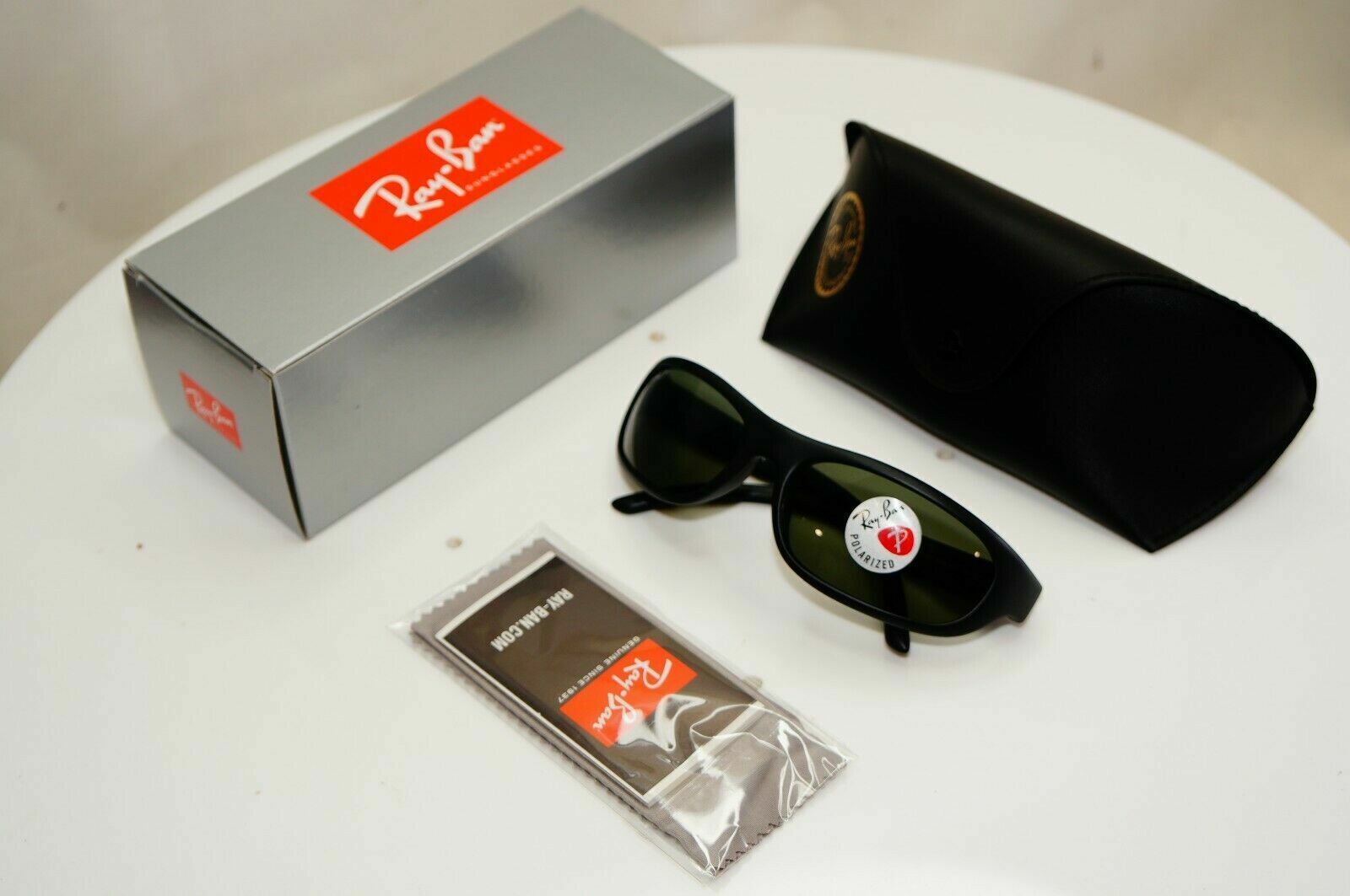 Authentic Ray-Ban Predator Vintage Black Polarized Sunglasses RB 4033 601S/48
