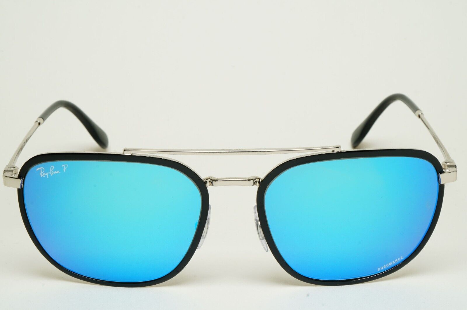 Ray-Ban Sunglasses Chromance Blue Mirror Polarized Black RB 3708 9144/4L 59mm