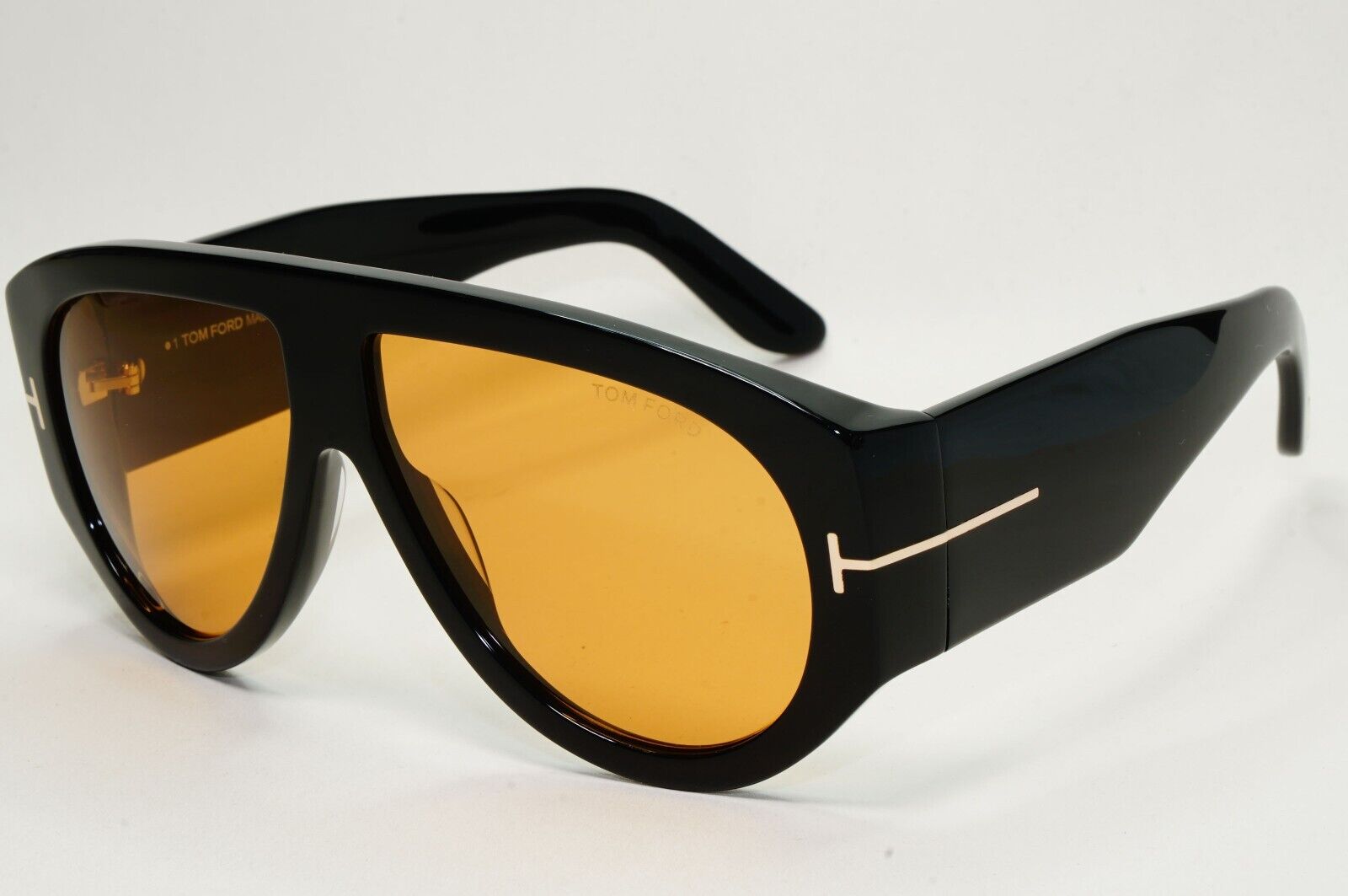Tom Ford Sunglasses Bronson Black Brown Yellow Heavy Large TF 1044 FT1044 01E A