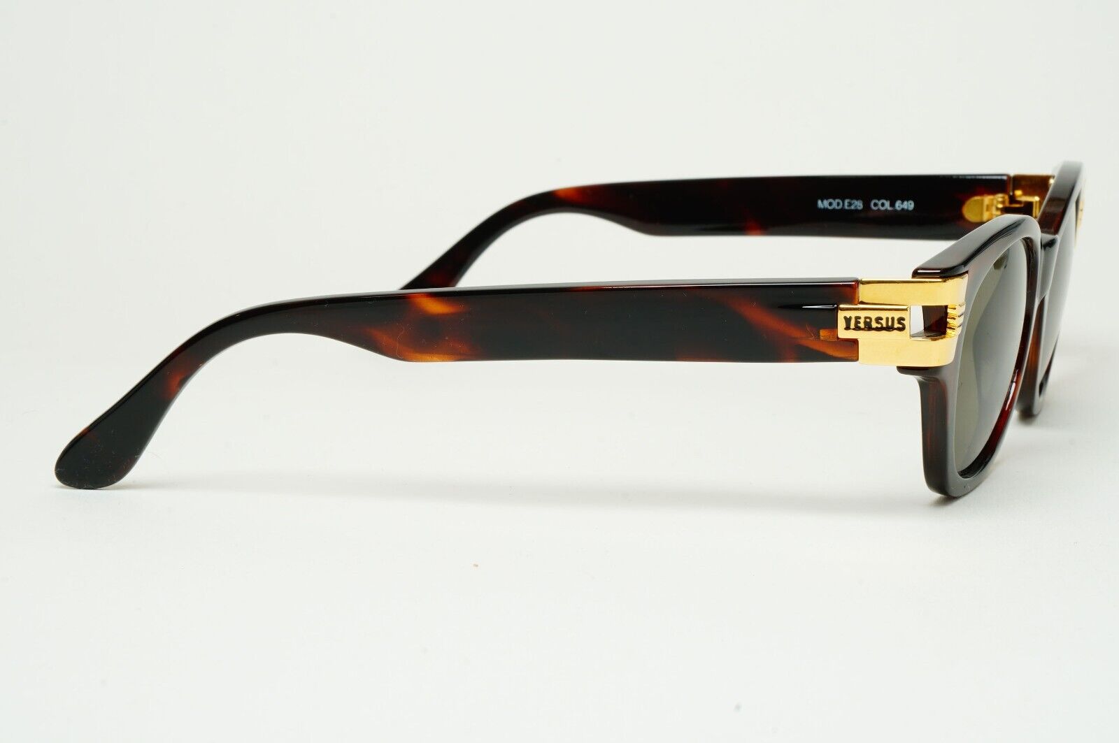 Versus Sunglasses 1996 by Gianni Versace Vintage Brown Gold MOD E28 COL 649