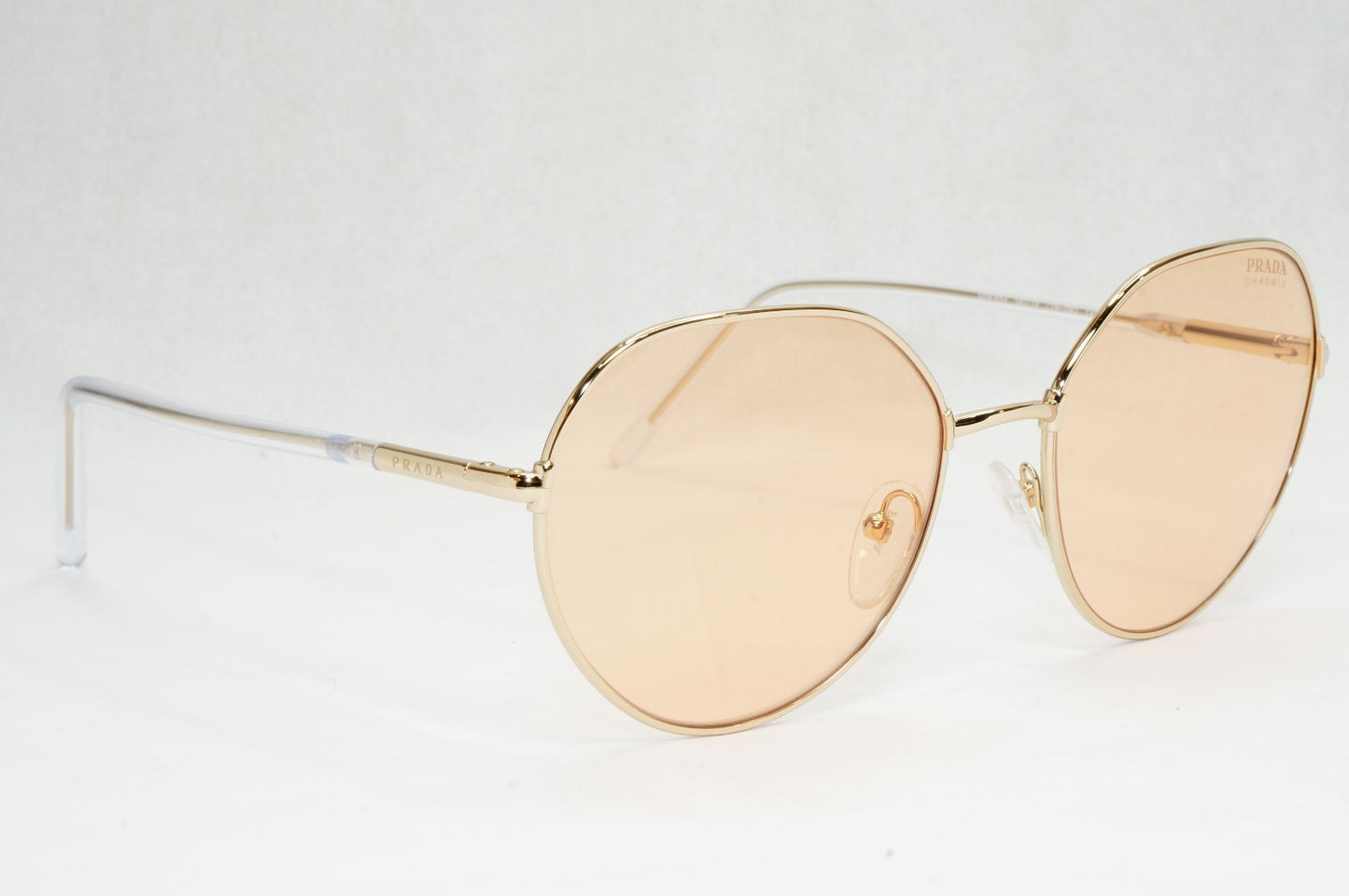 Prada Sunglasses Photochromic Gold Yellow Orange Round PR65XS SPR 65X ZVN-09D