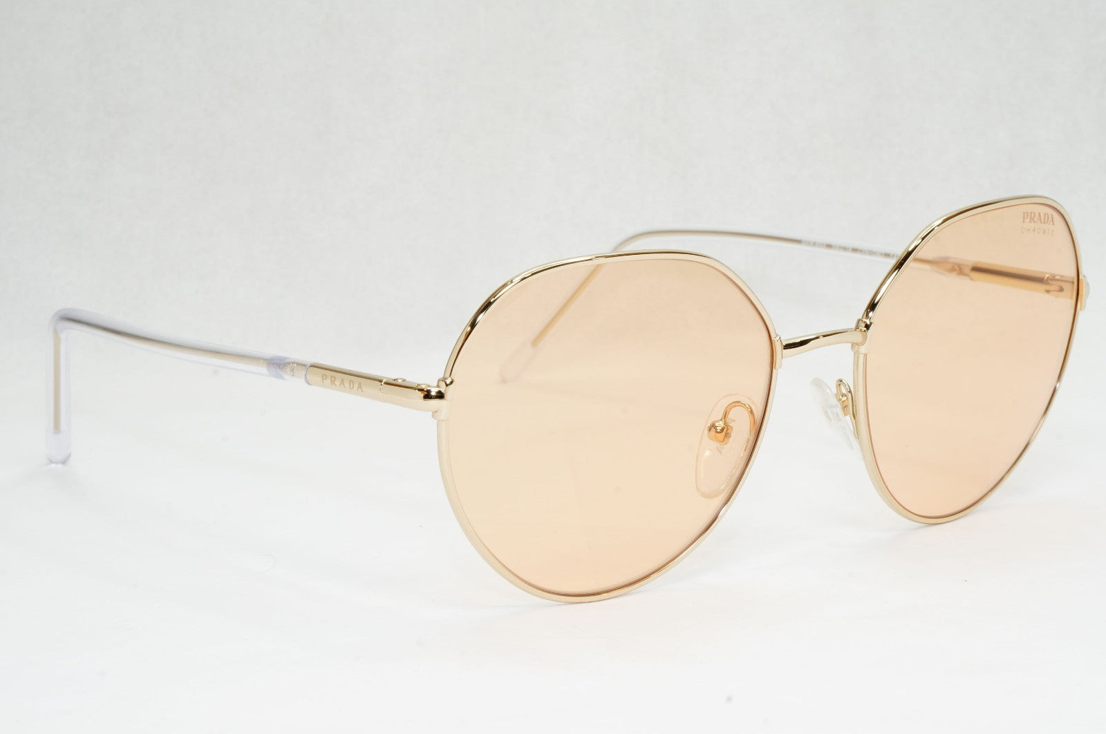 Prada Sunglasses Photochromic Gold Yellow Orange Round PR65XS SPR 65X ZVN-09D