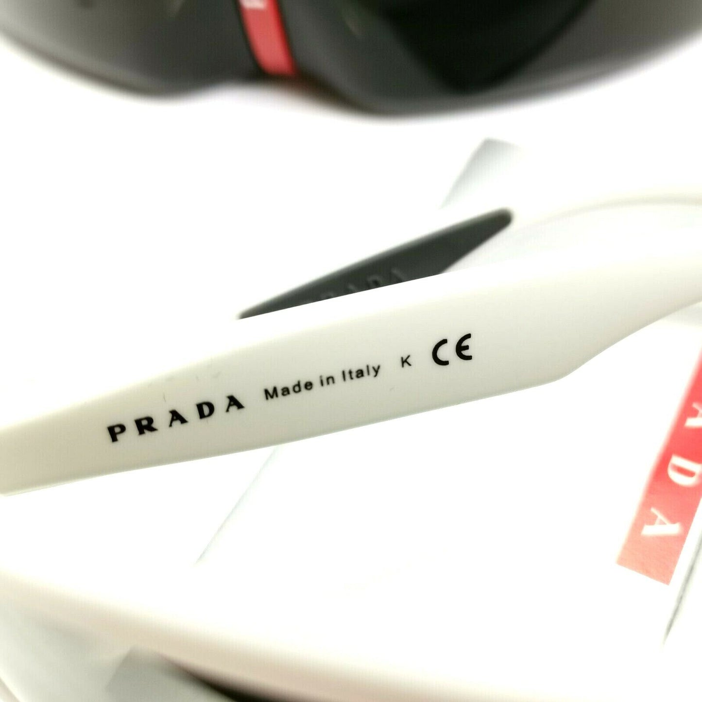 Authentic Prada Mens Sunglasses White Grey Silver Shield Visor SPS 09U TWK-5O0