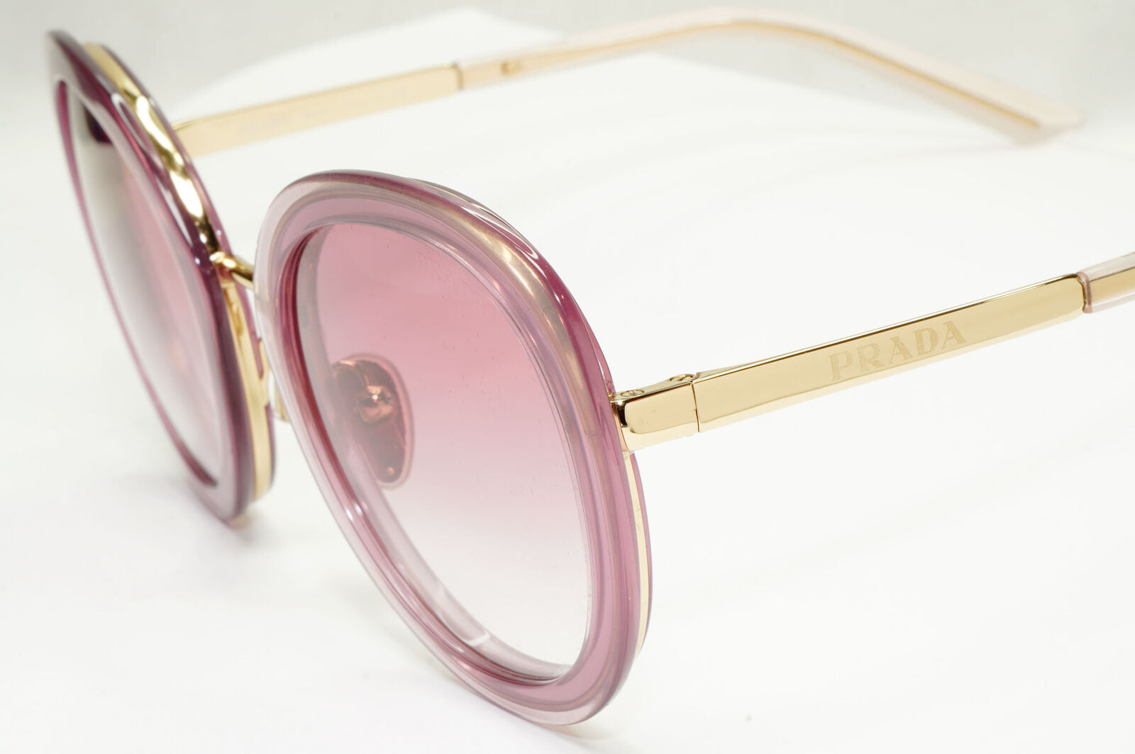 Prada Sunglasses Round Red Opal Buganville Violet Round PR54YS SPR 54Y 05Y-02O