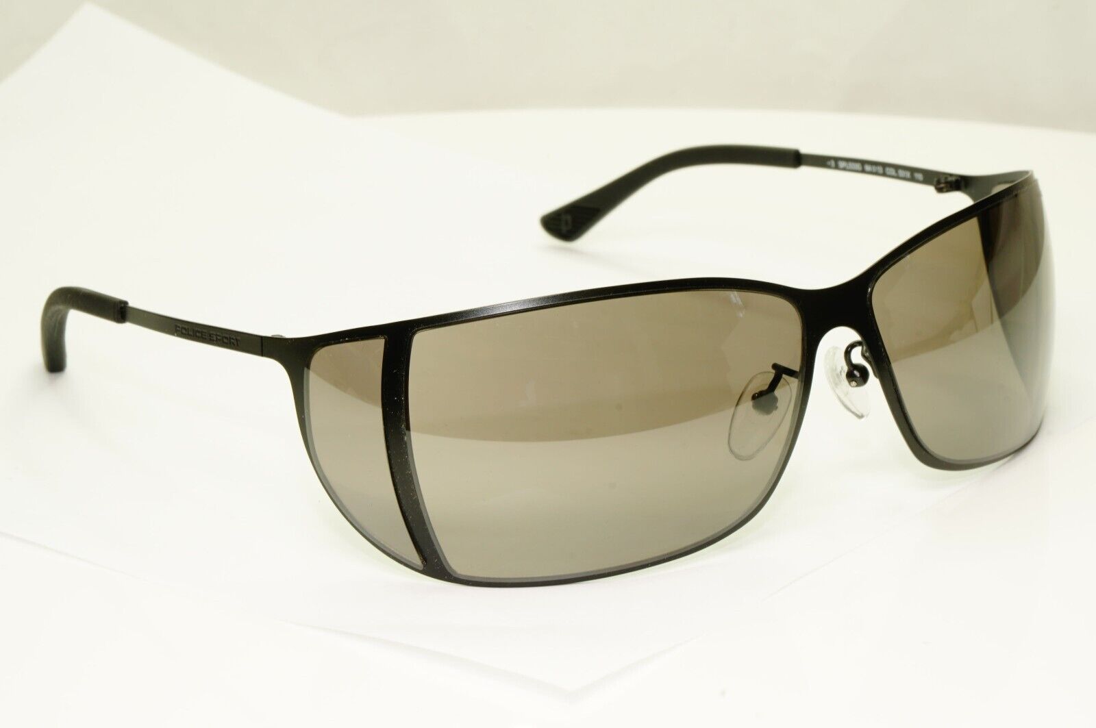 Police Sunglasses Side Window Black Brown Wrap Designer Mens SPL 533G COL 531X