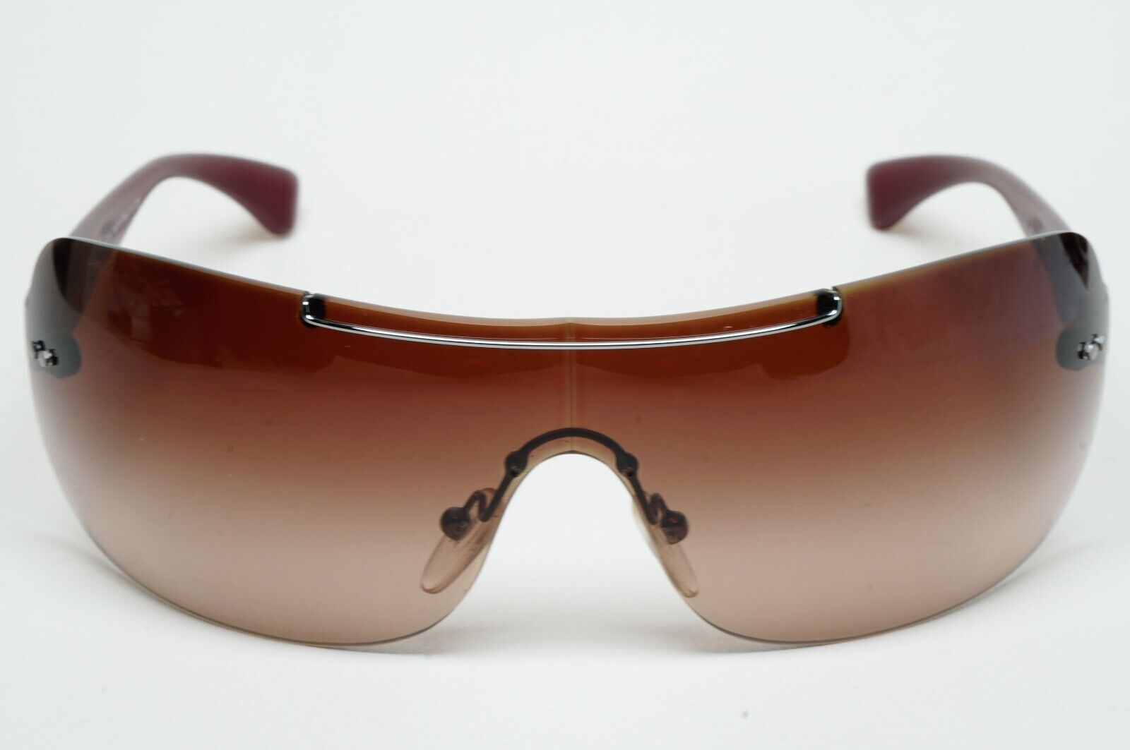 Prada Sunglasses 2007 Vintage Rare Brown Shield PS02MS SPS 02M QFD-6S1 060125