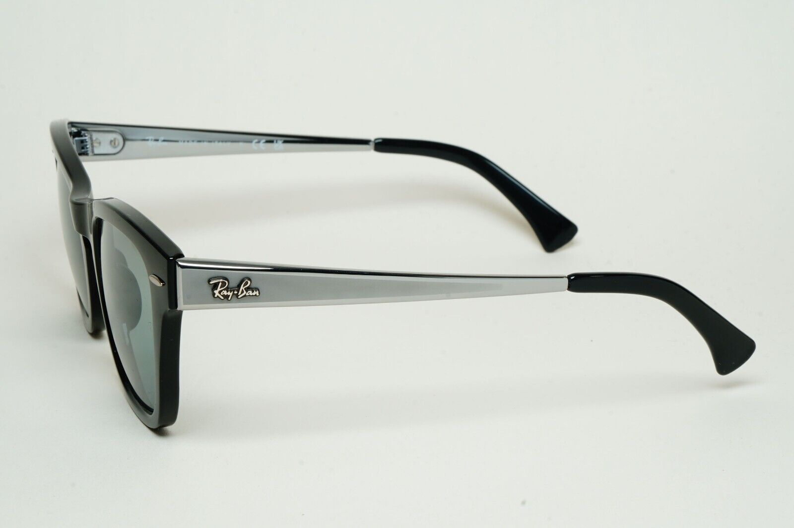 Ray-Ban Sunglasses Black Gunmetal Grey Mirrored RB 0707SM 901/G6 53mm