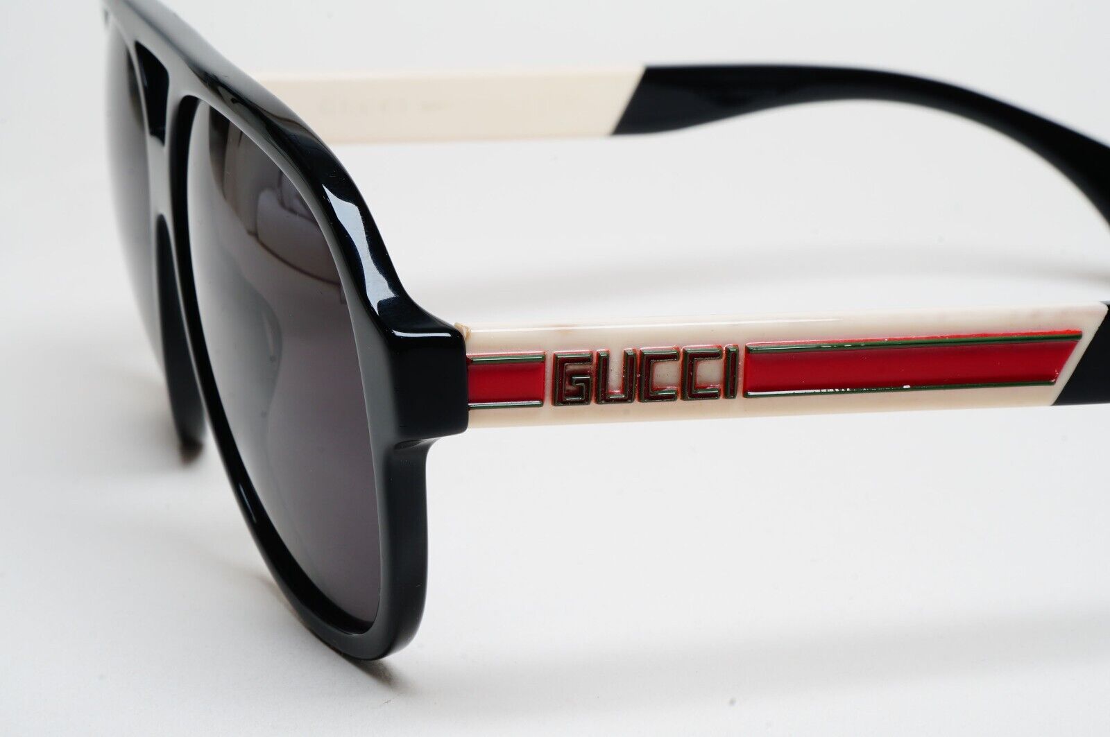 Gucci Sunglasses 2019 Black Pilot Red Green Letters GG0463S 002 58mm 280125