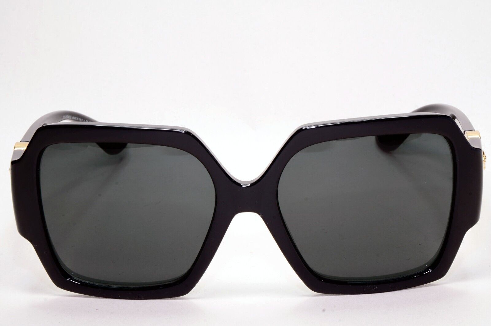 Versace Sunglasses Black Oversized Square Gold Medusa Large MOD VE 4453 GB1/87
