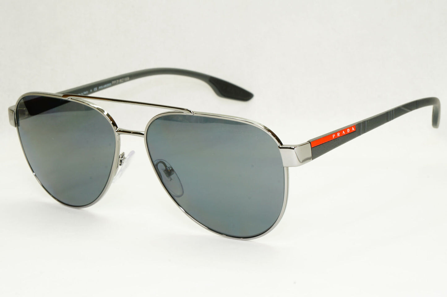 Prada Sunglasses Polarized Gunmetal Grey Pilot Metal PS54TS SPS 54T 5AV-5Z1 58mm