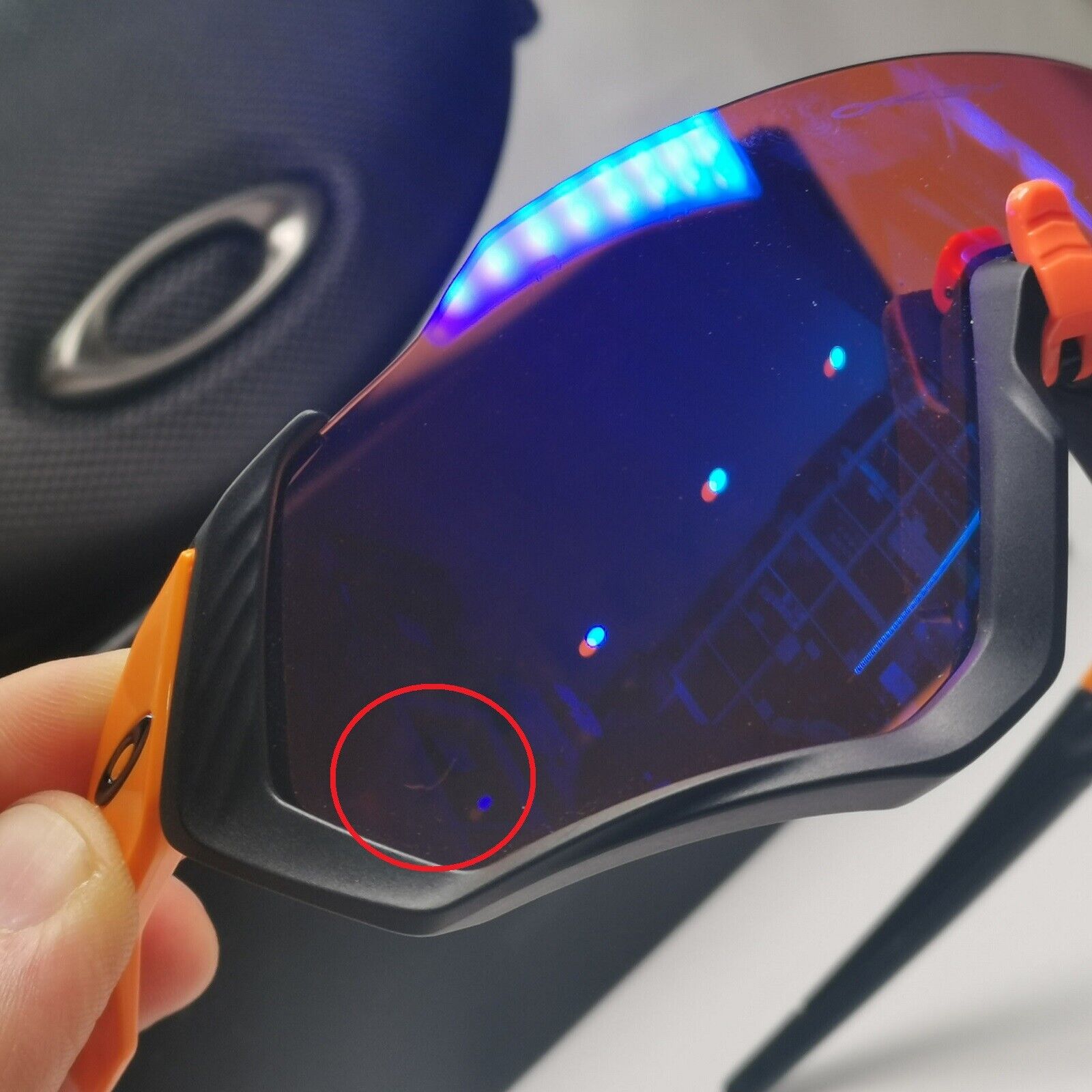 Oakley Flight Jacket Sunglasses Shield Black Orange Prizm Trail OO 9401 0437
