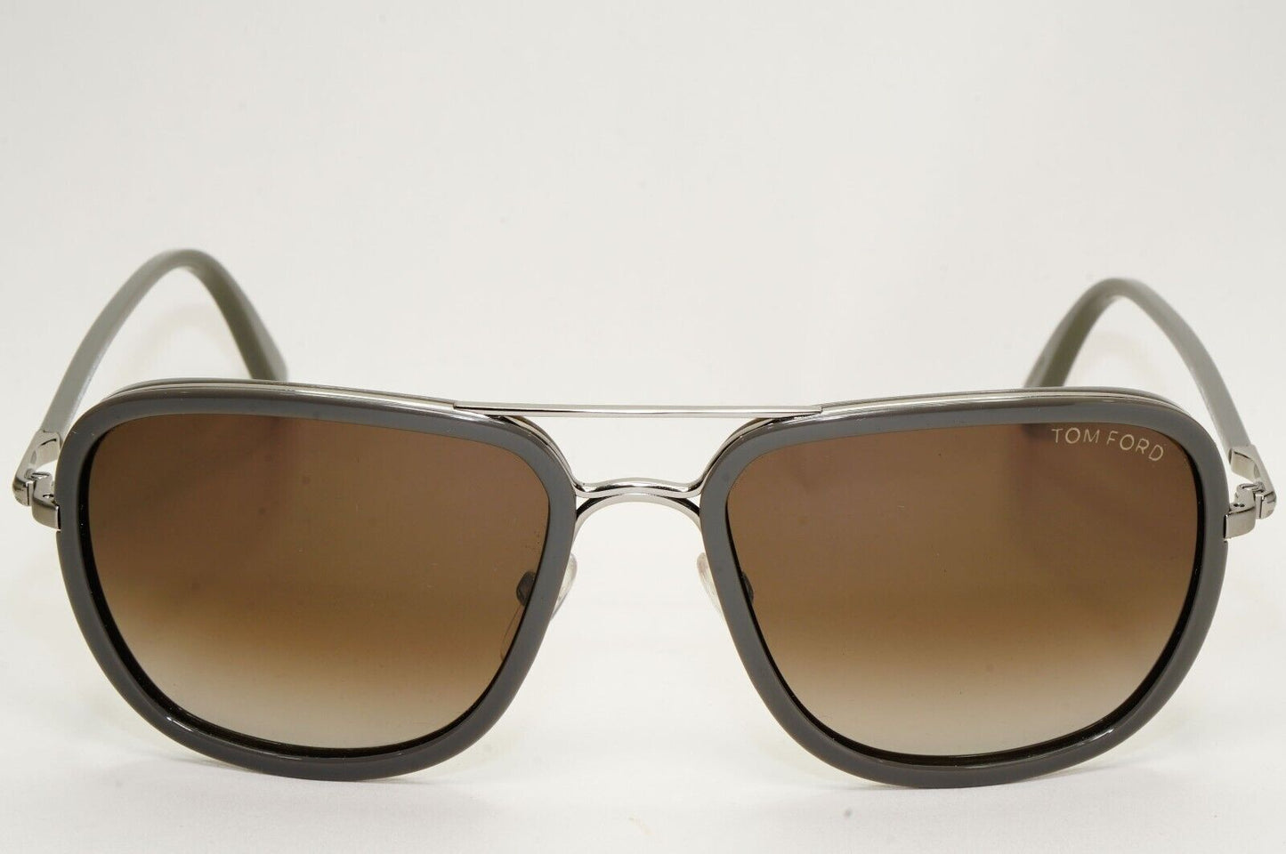 Tom Ford Sunglasses Riccardo Grey Brown Gradient Navigator TF 340 14K FT0340