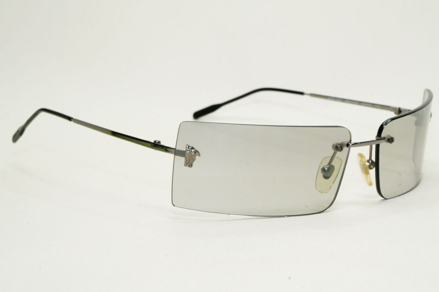 Versace Sunglasses 2002 Vintage Rimless Gunmetal Grey MOD N35 89M/264 270924