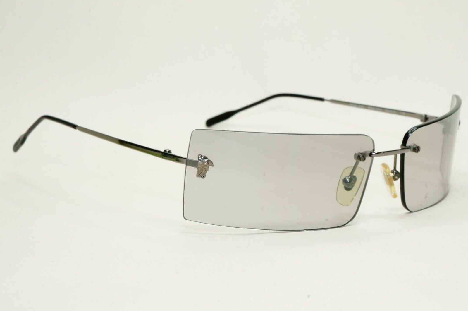 Versace Sunglasses 2002 Vintage Rimless Gunmetal Grey MOD N35 89M/264 270924