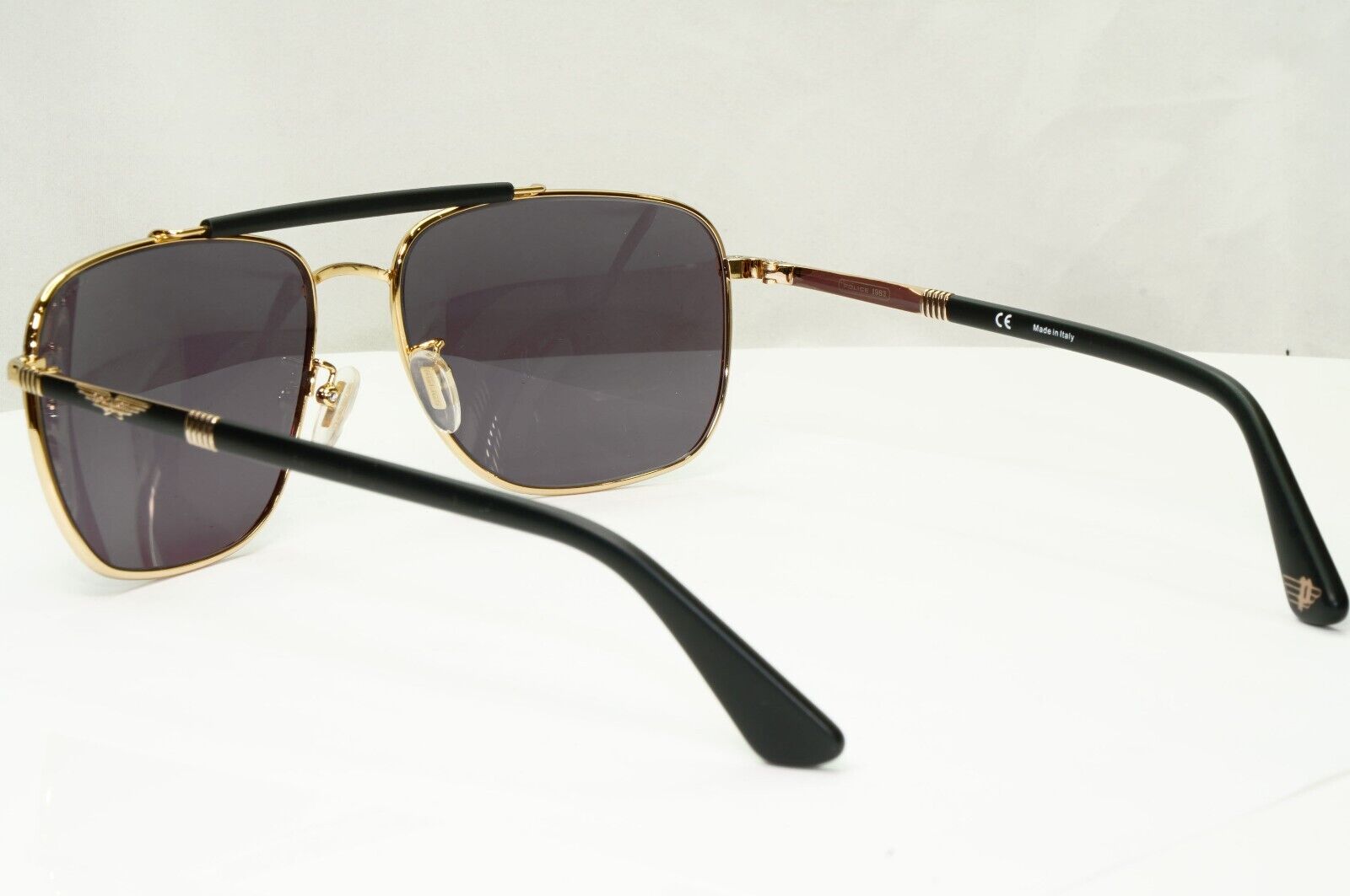 Police Black Gold Sunglasses Pilot Brow Bar Origins 44 SPL D43 COL 0302 61mm