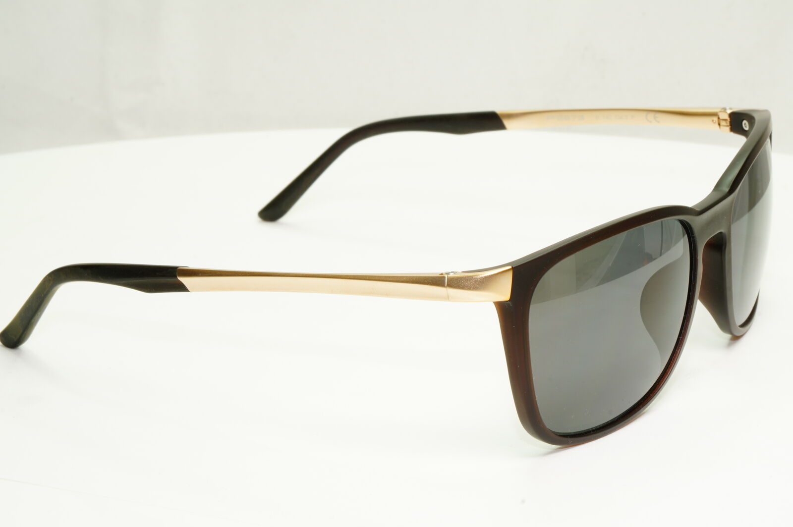 Porsche Design Titanium Polarised Sunglasses Japan Gold Grey Brown P8673 B