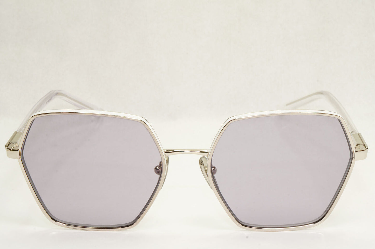 Prada Sunglasses Violet Silver Tranparent Hexagonal PR56YS SPR 56Y 1BC-09M 58mm