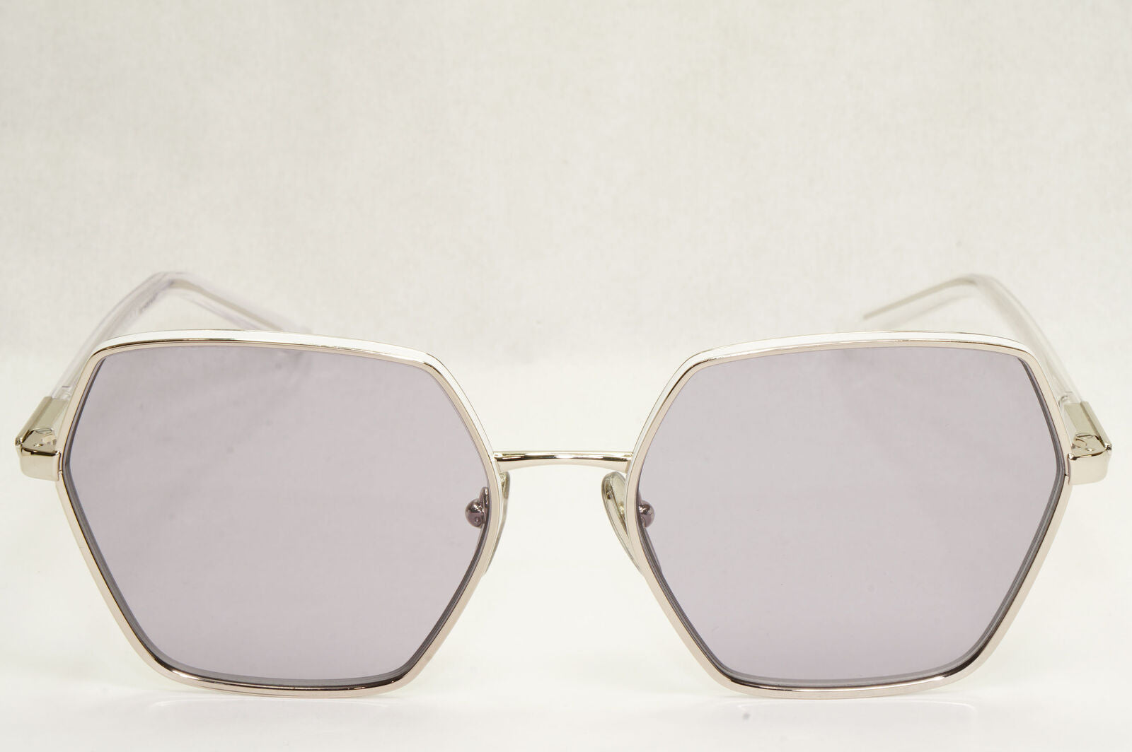 Prada Sunglasses Violet Silver Tranparent Hexagonal PR56YS SPR 56Y 1BC-09M 58mm