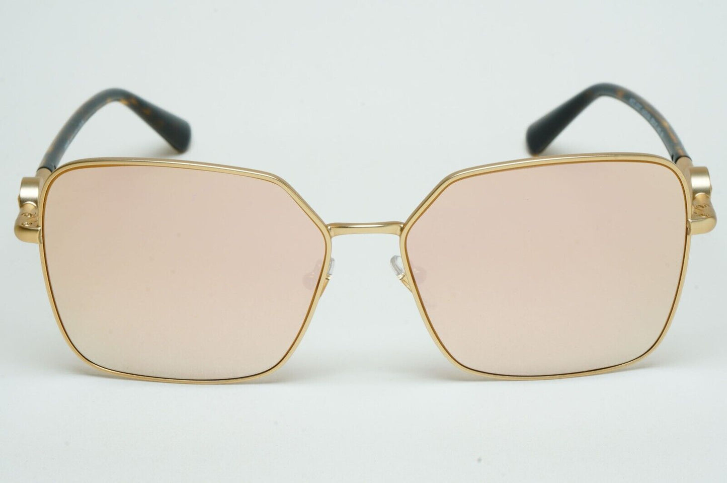 Versace Sunglasses Gold Mirror Brown Square Medusa MOD VE 2227 1410/5A 59mm