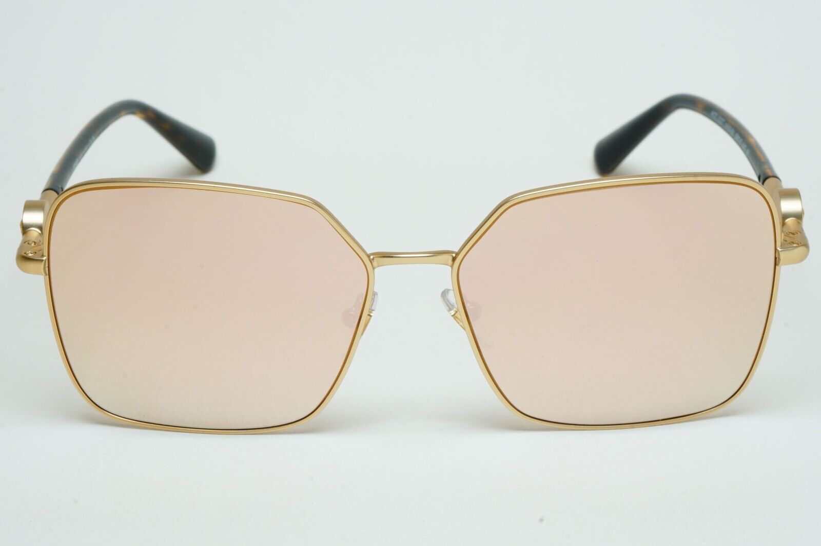 Versace Sunglasses Gold Mirror Brown Square Medusa MOD VE 2227 1410/5A 59mm