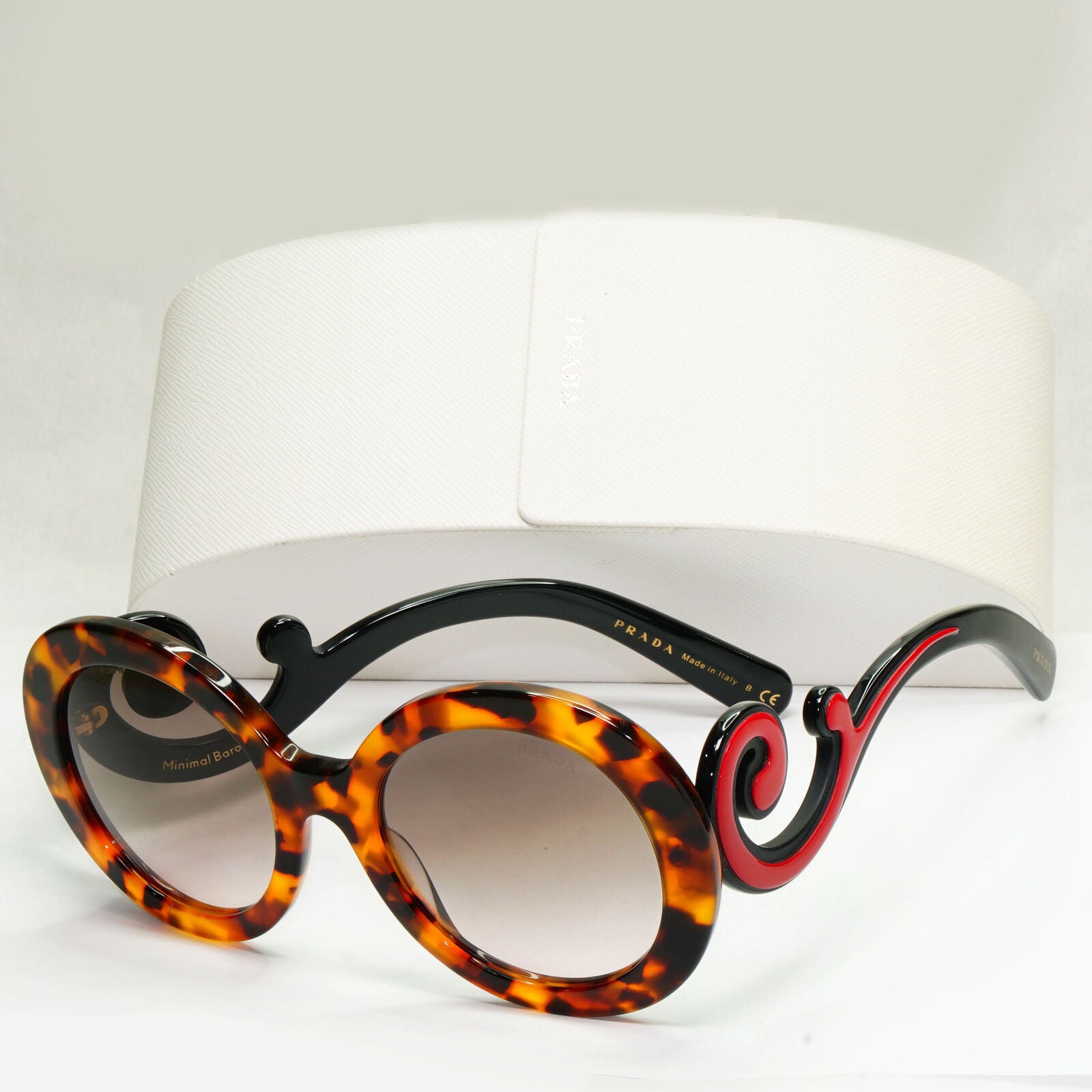 Prada Sunglasses Baroque Swirl Brown Red Gradient PR08TS SPR 08T VAH-4K0 141223