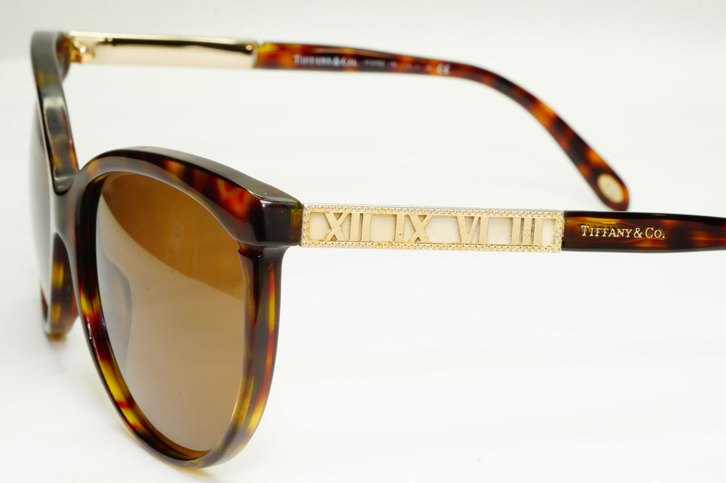 Tiffany & Co 2014 Sunglasses Roman Numerals Brown TF 4097 Atlas 8002/3B 310323